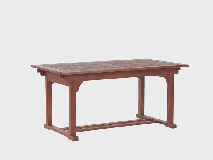 Toscana Extending Garden Dining Table 160/220 cm 90 cm Acacia Wood Dark Brown