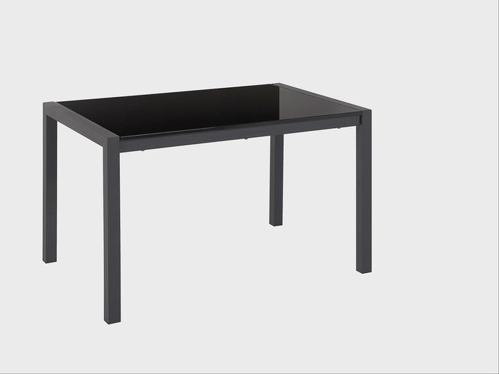 Extending Dining Table 120/160 x 80 cm Black Granada