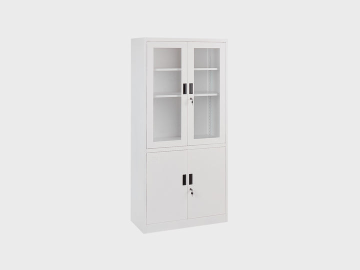 Standard Metal Display Cabinet White