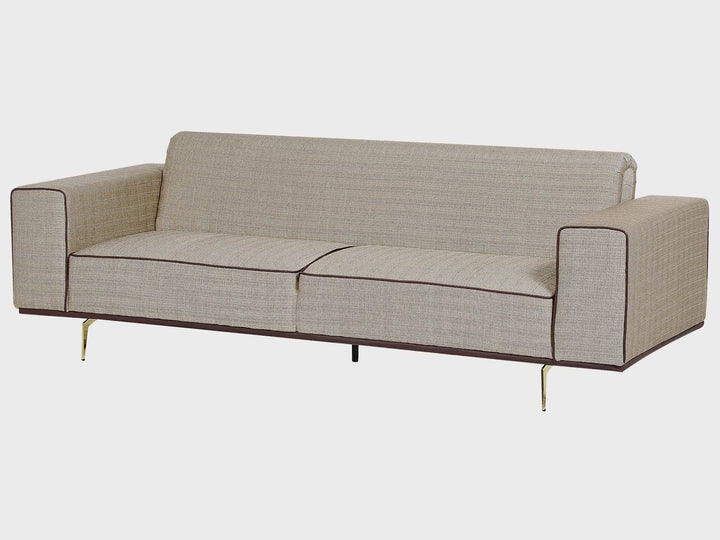 Oselo 2 Seater Linen Sofa Light Brown