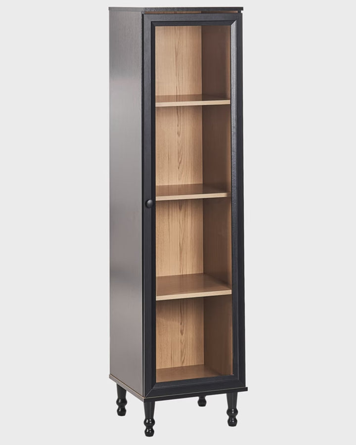 Glass Display Cabinet 40 cm Black Bayline
