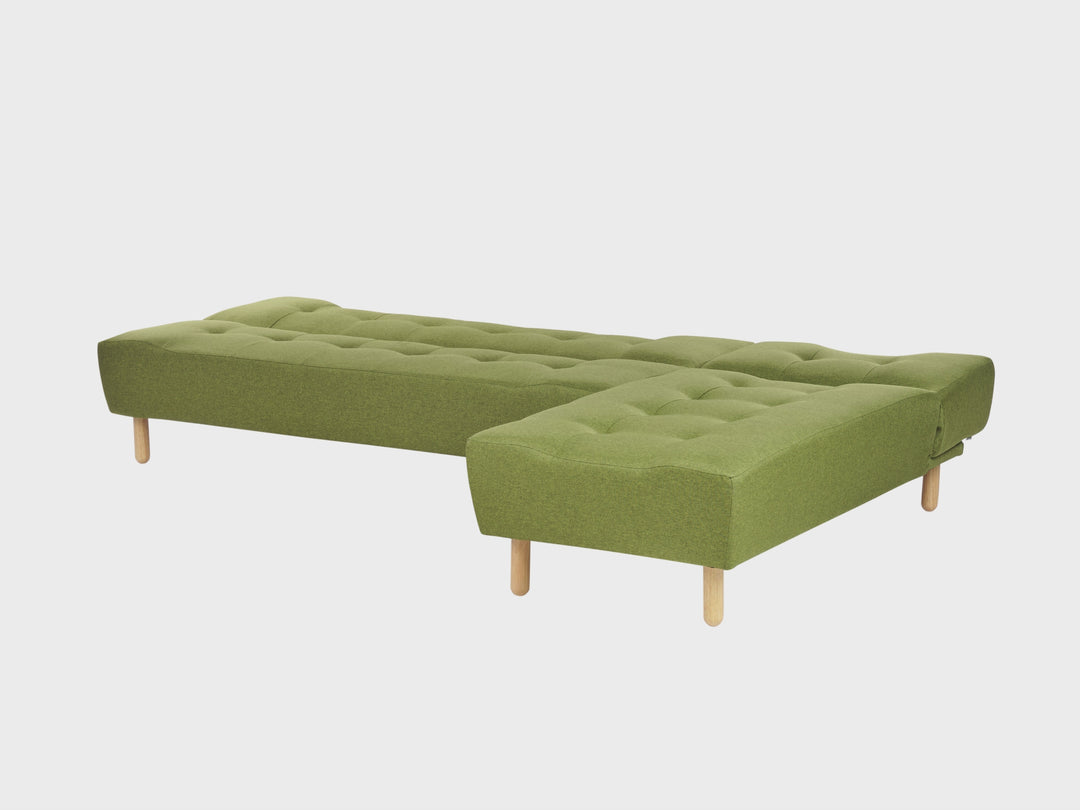 Alsten Left-Hand Corner Sofa Green Fabric Left Hand