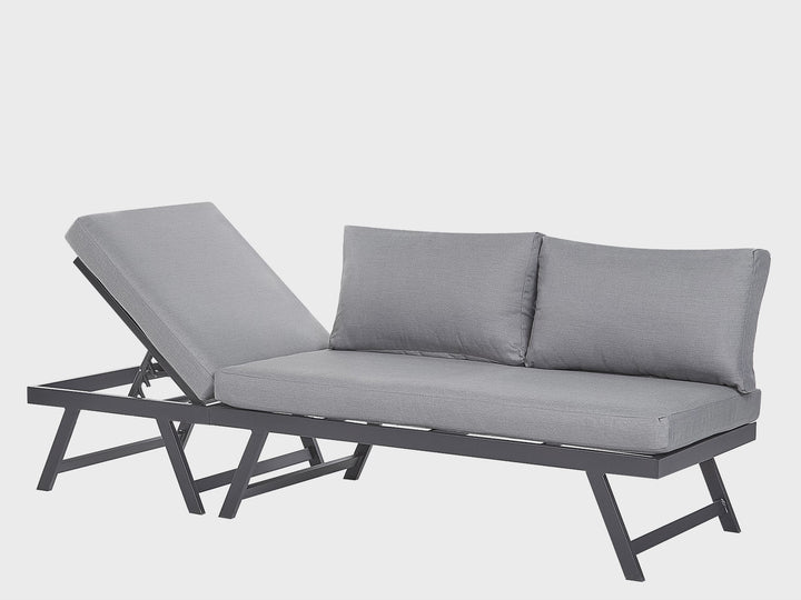 Coccorino Garden Corner Sofa with Table 5 Seater Metal Grey