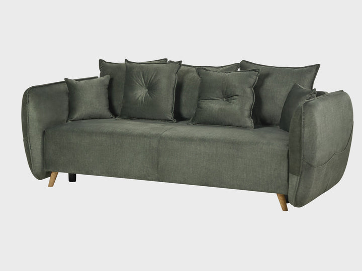 Vallanes Sofa Bed Dark Green Velvet