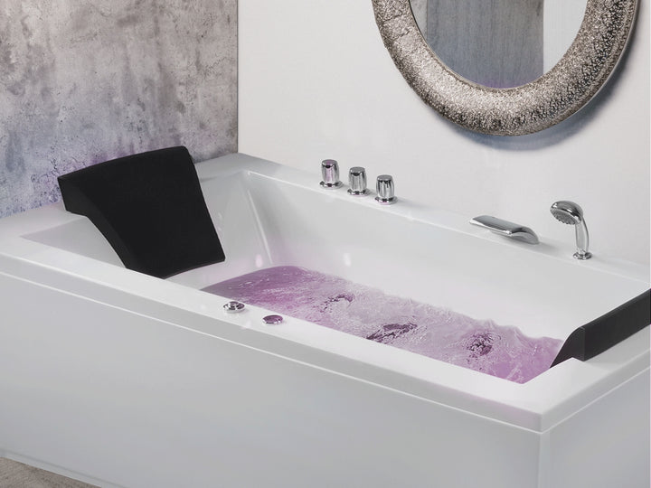 Right Hand Whirlpool Bath with LED 1830 x 900 mm White Varadero