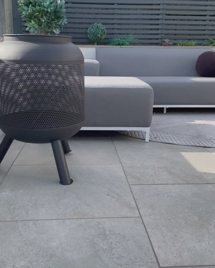 Rovigo Garden Lounge Set with Table 5 Seater Grey