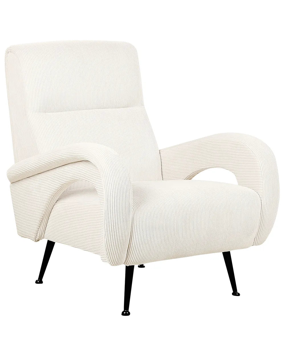 Armchair Corduroy Off-White Serta