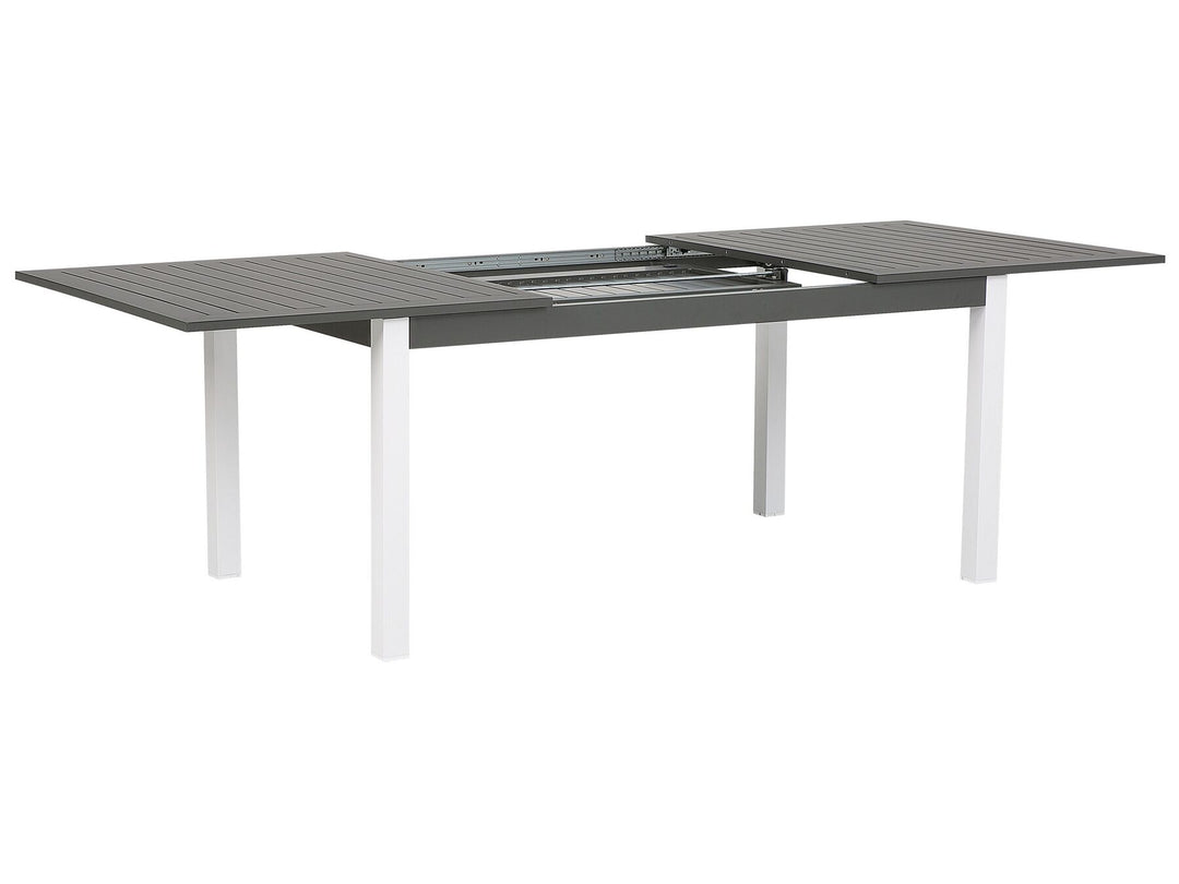 Pancole Extending Garden Dining Table 168/248 cm 100 cm Metal Grey