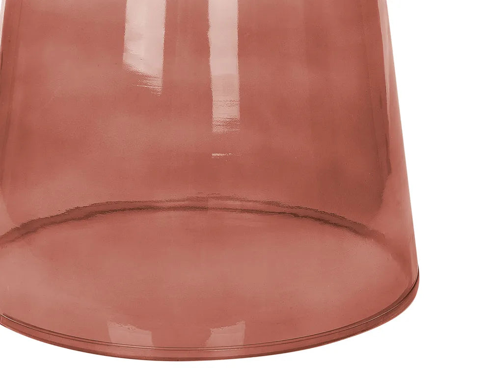 Side Table Glass Red Kelham