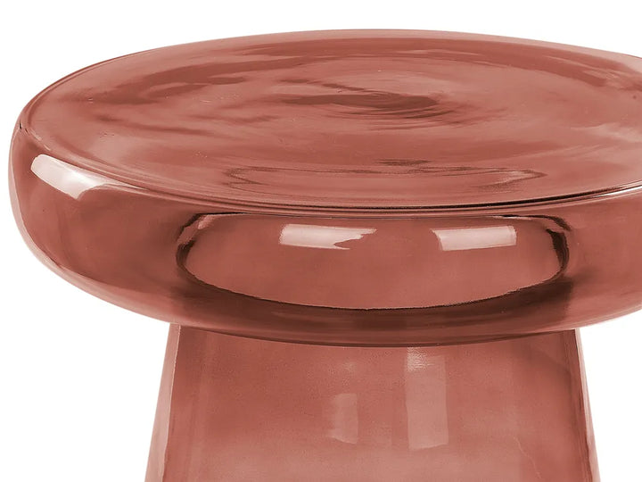 Side Table Glass Red Kelham