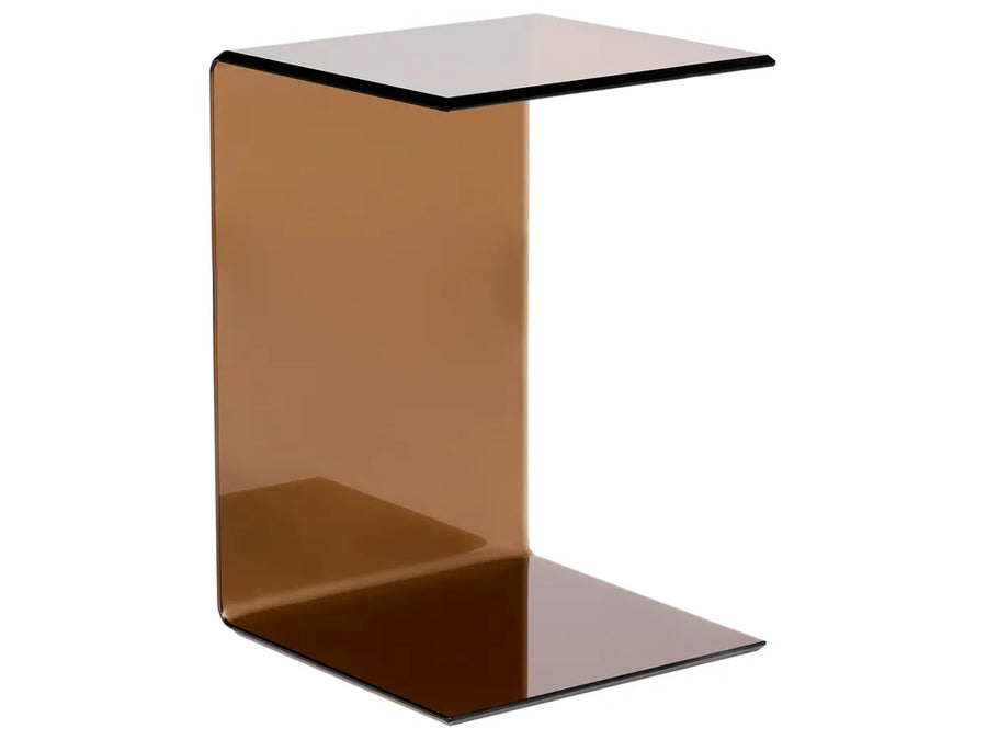 Modern side table with a gradient design on a white background