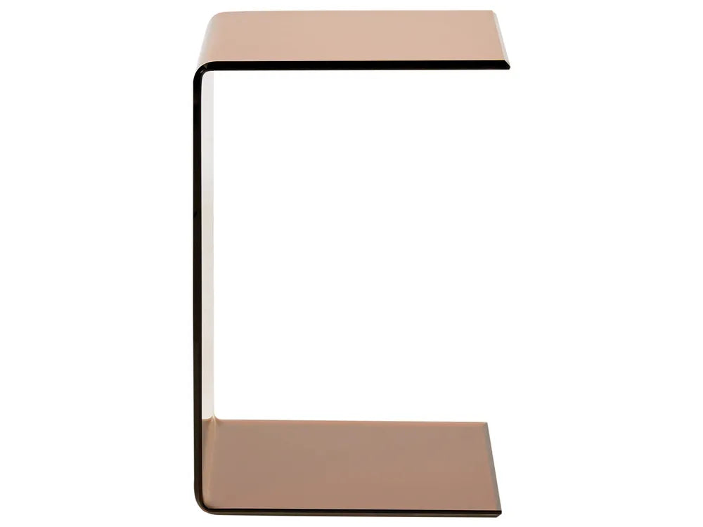Side Table Tempered Glass Brown Beore