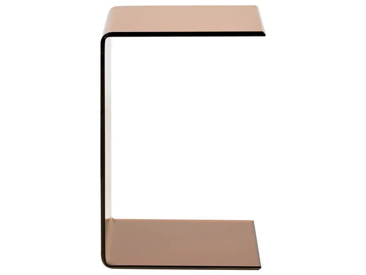 Side Table Tempered Glass Brown Beore