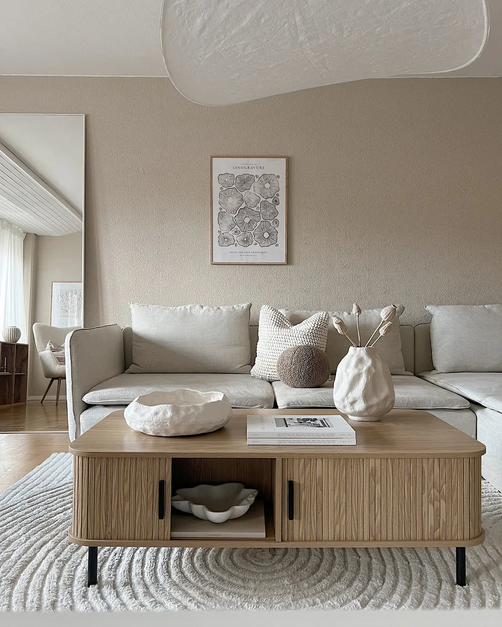 Coffee Table Brown with Storage Adelyn