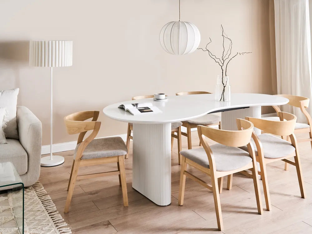 Dining Table White 198 cm 93 cm Bason