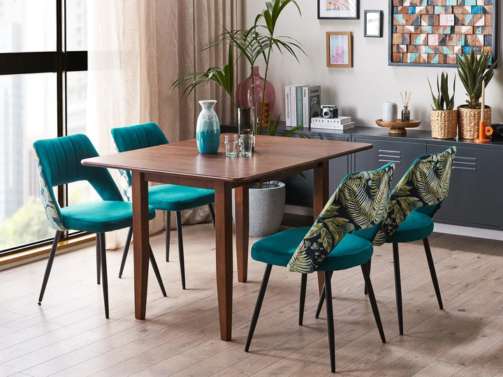 Extending Dining Table Dark Brown 90/120 cm 60 cm Wood Aveon