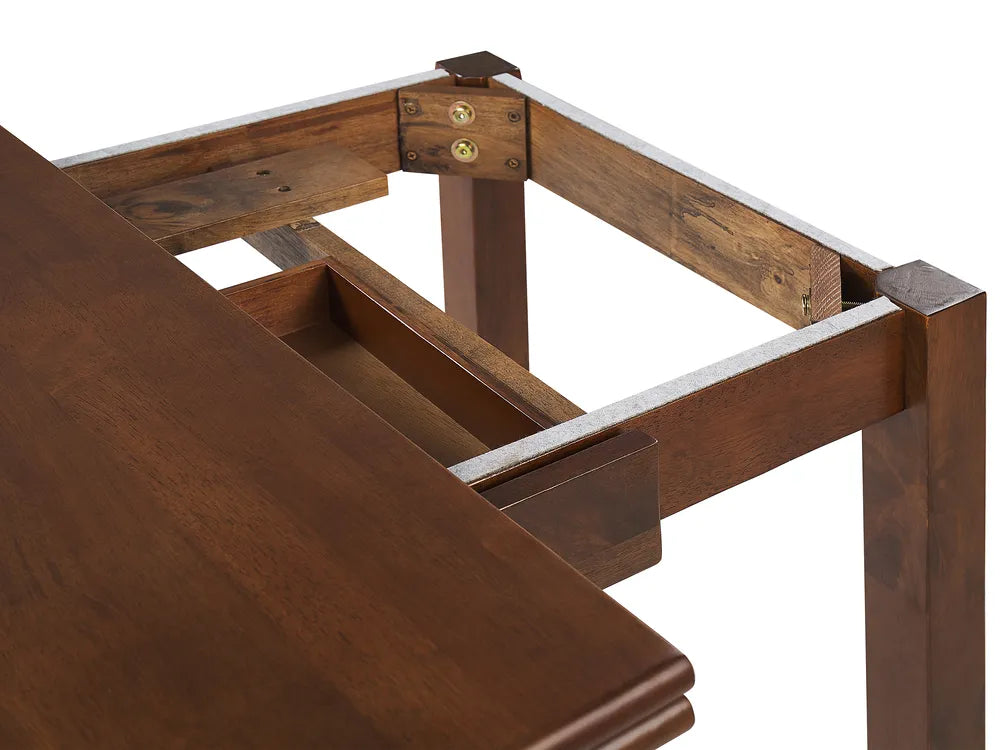 Extending Dining Table Dark Brown 90/120 cm 60 cm Wood Aveon