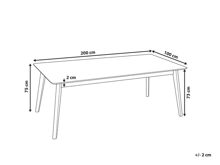 Dining Table Dark Walnut 200 cm 100 cm Varena