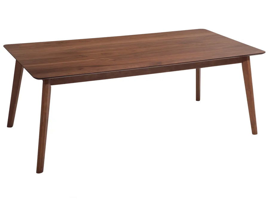 Wooden table on a white background