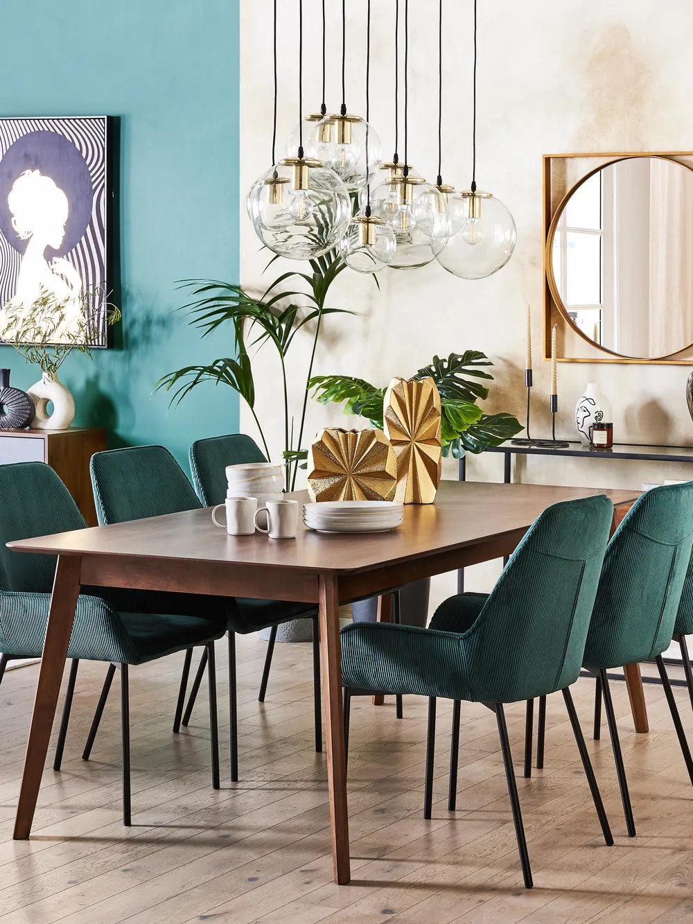 Dining Table Dark Walnut 200 cm 100 cm Varena