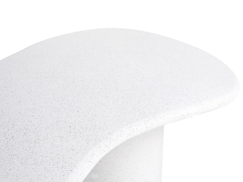 Garden Dining Table 200 cm 110 cm Terrazzo Effect White Terrazzo Chesley