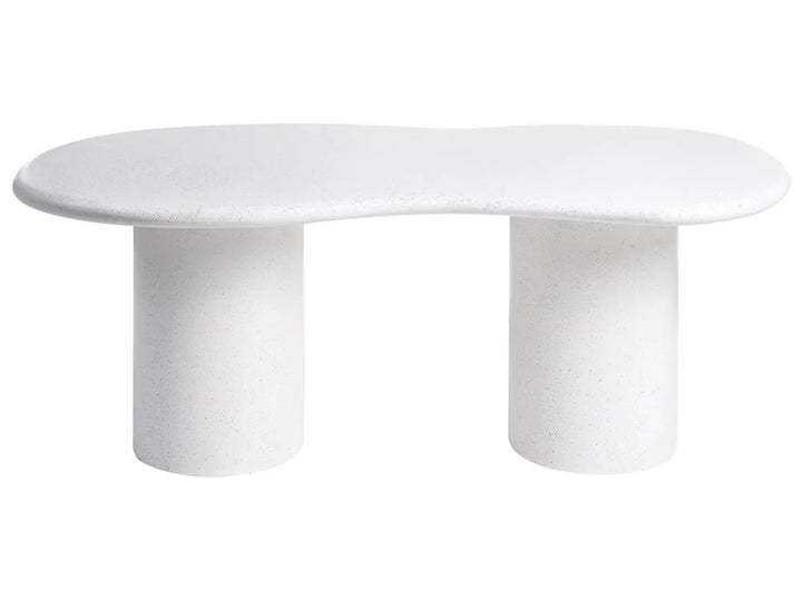 Garden Dining Table 200 cm 110 cm Terrazzo Effect White Terrazzo Chesley
