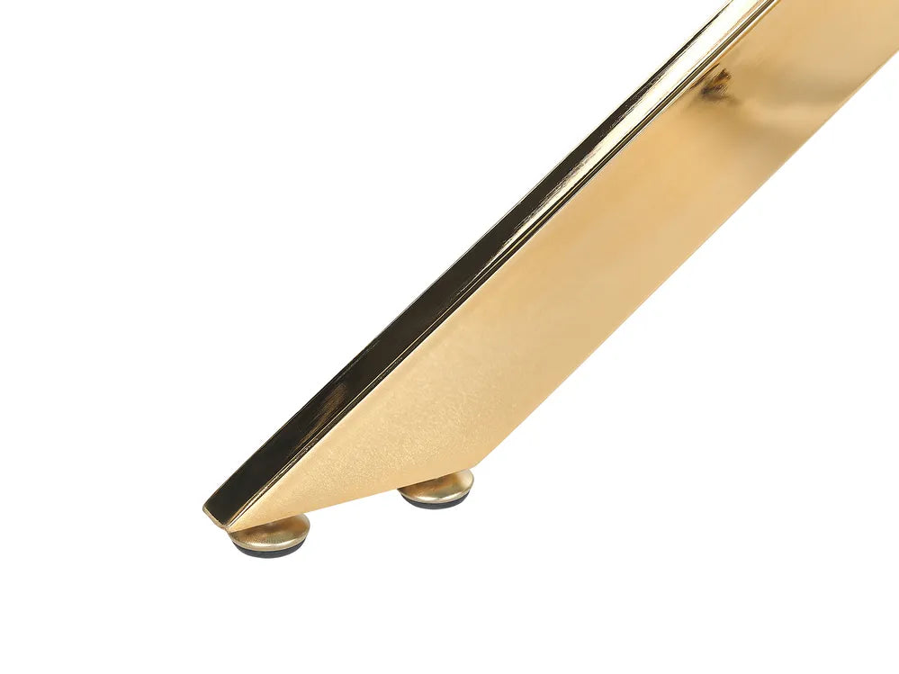 Dining Table Gold 120 cm 70 cm Tempered Glass Kamai