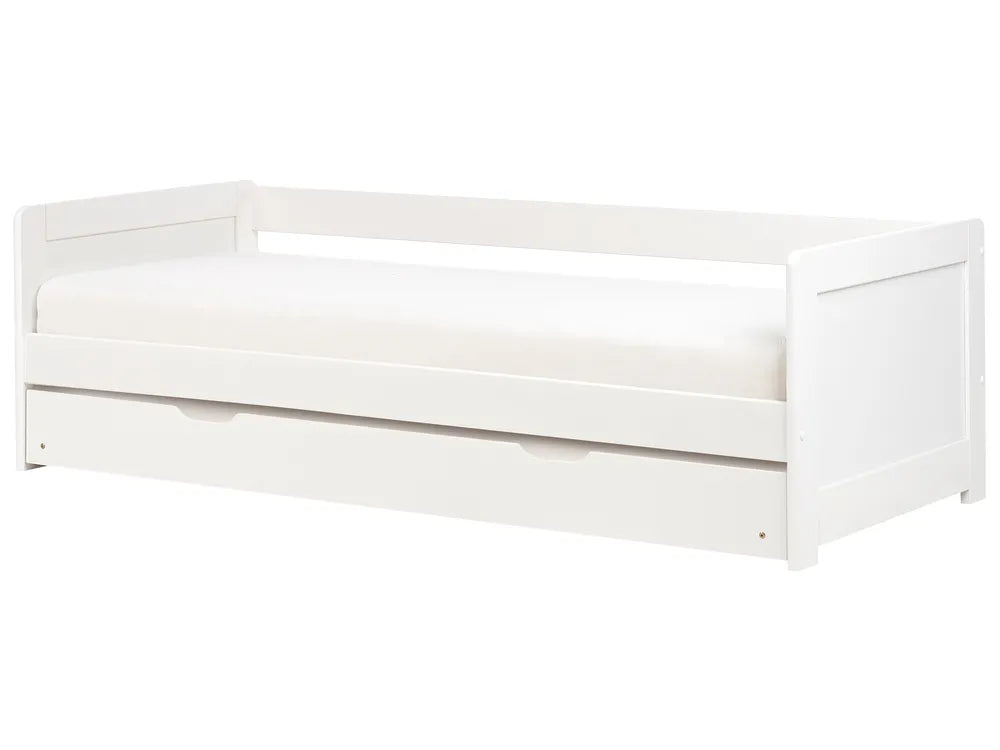 Trundle Bed Pine Wood 90 x 200 cm (EU Single) White Erthridge
