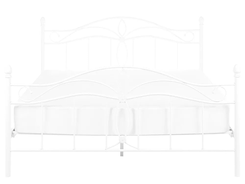 Bed Metal 160 x 200 cm (EU King Size) White Colina