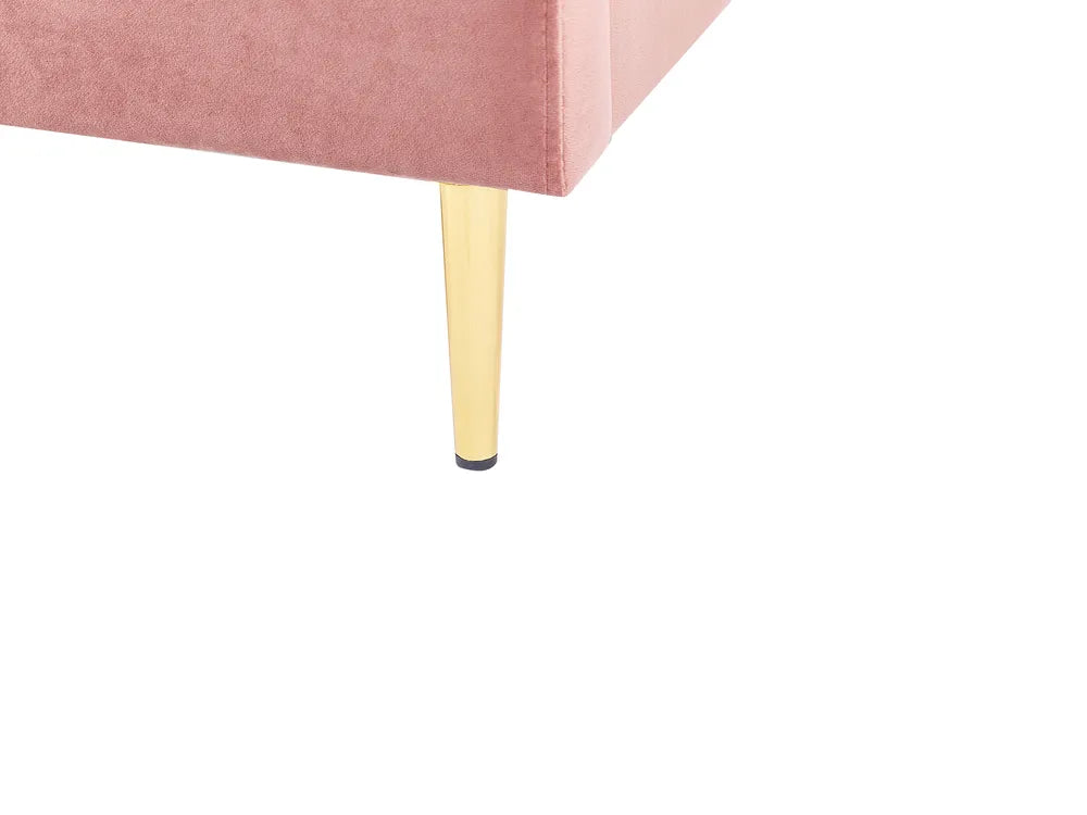 Bed Velvet 180 x 200 cm (EU Super King) Peach Pink Daphne