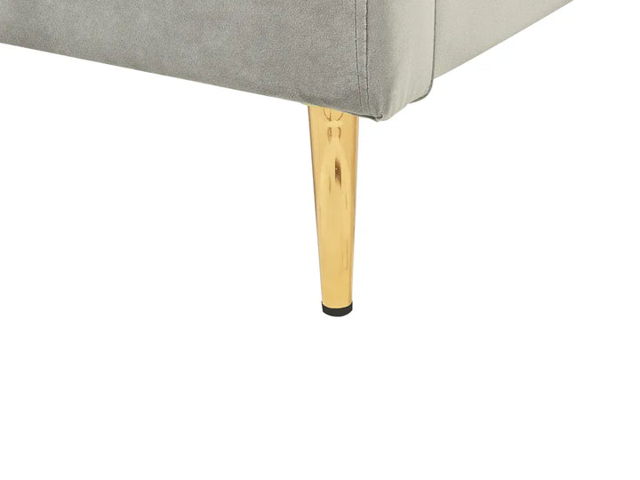 Bed Velvet 180 x 200 cm (EU Super King) Light Grey Daphne