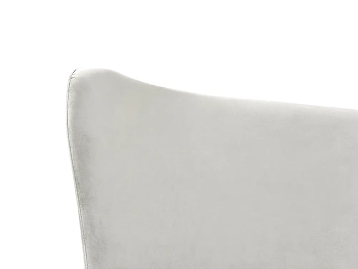 Bed Velvet 180 x 200 cm (EU Super King) Light Grey Daphne