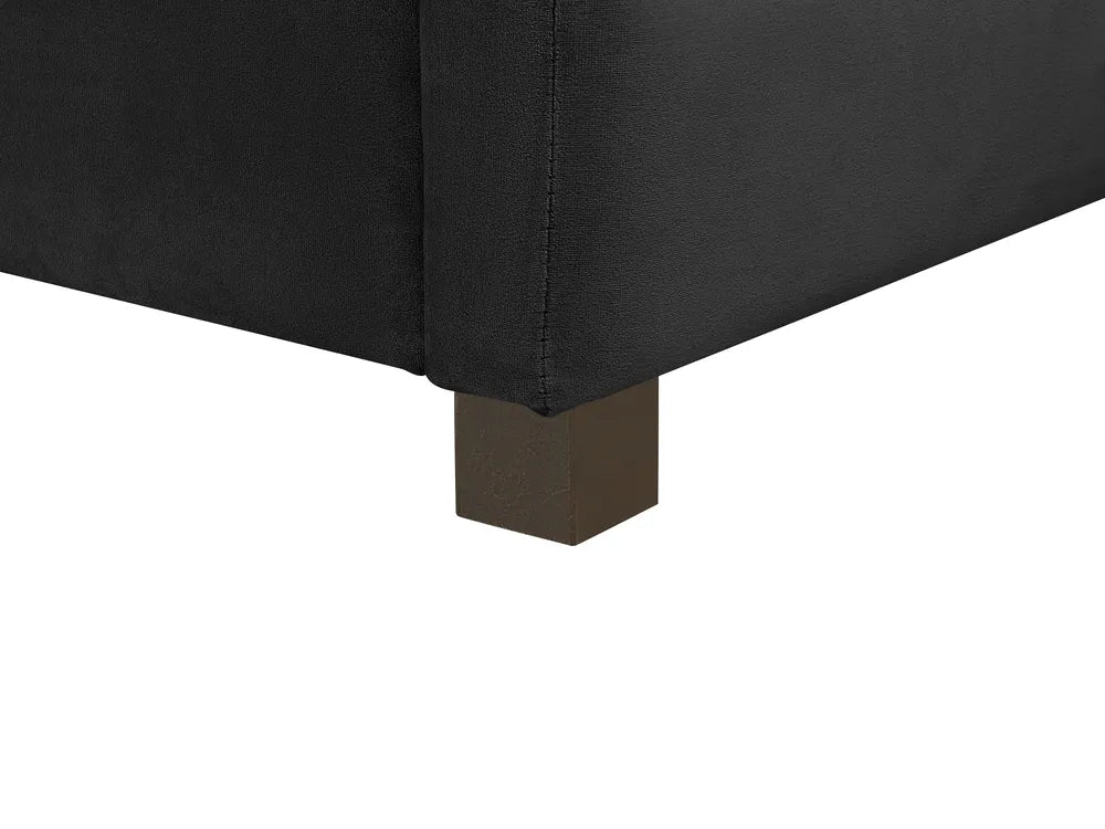 Daybed with Storage Velvet 90 x 200 cm (EU Single) Black Oneita