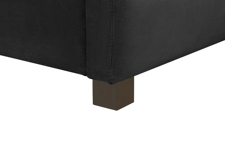 Daybed with Storage Velvet 90 x 200 cm (EU Single) Black Oneita