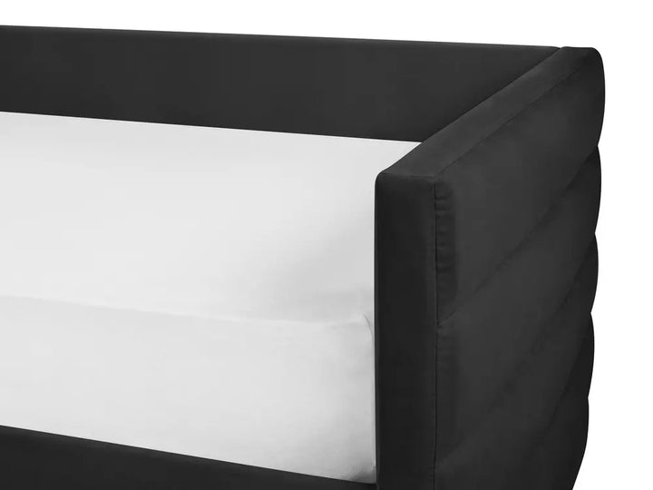 Daybed with Storage Velvet 90 x 200 cm (EU Single) Black Oneita