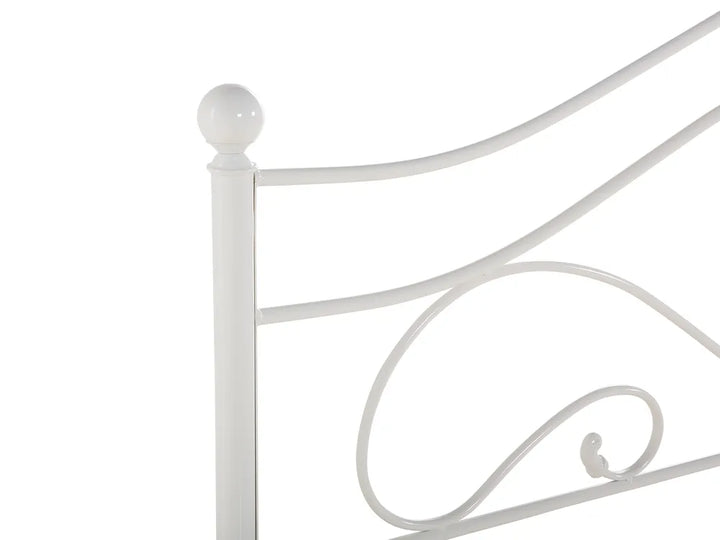 Bed Metal 160 x 200 cm (EU King Size) White Nelsie