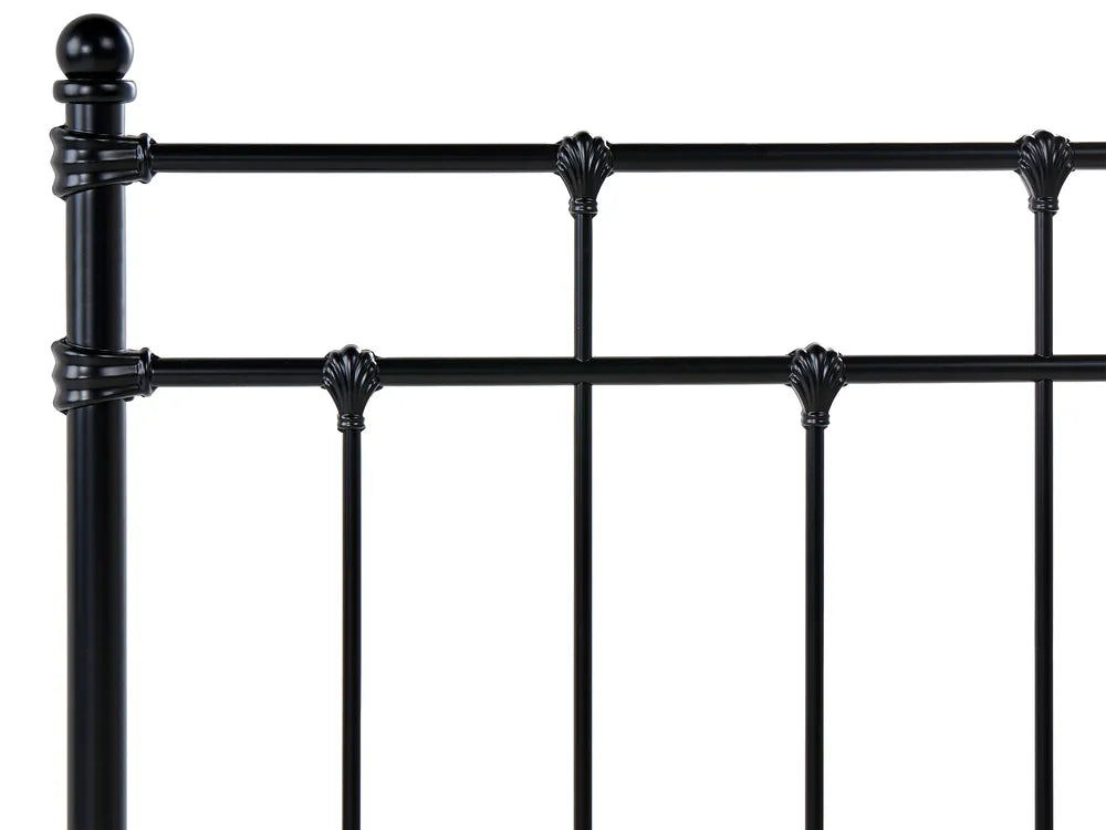 Bed Metal 120 x 200 cm (EU Small Double) Black Wexford