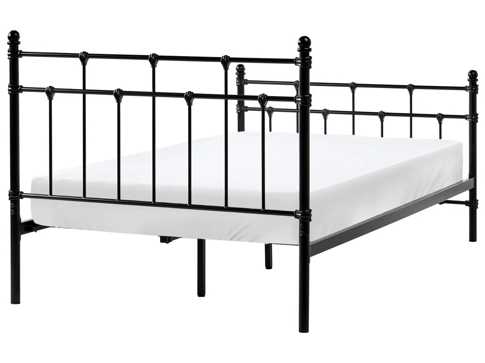 Bed Metal 120 x 200 cm (EU Small Double) Black Wexford