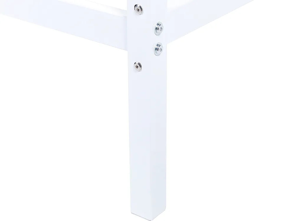 Four Poster Bed Metal 180 x 200 cm (EU Super King) White Edsall