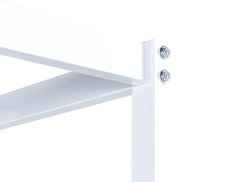 Four Poster Bed Metal 180 x 200 cm (EU Super King) White Edsall