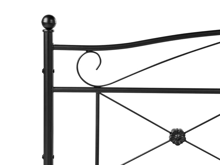 Bed Metal 180 x 200 cm (EU Super King) Black Stacie