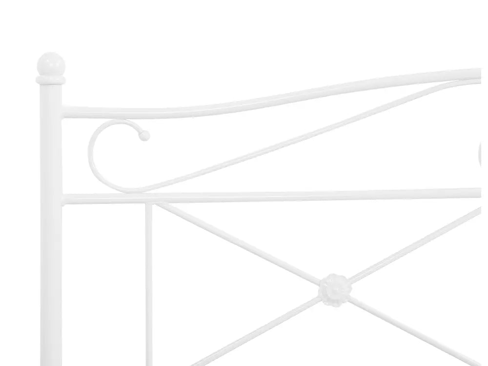 Bed Metal 180 x 200 cm (EU Super King) White Stacie