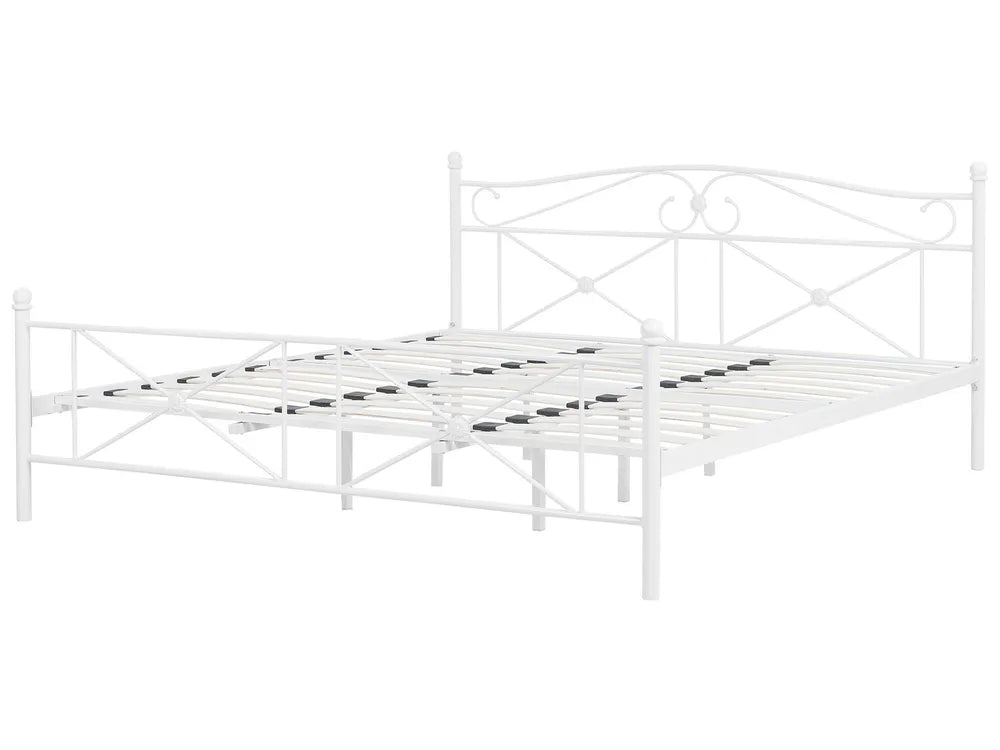 Bed Metal 180 x 200 cm (EU Super King) White Stacie