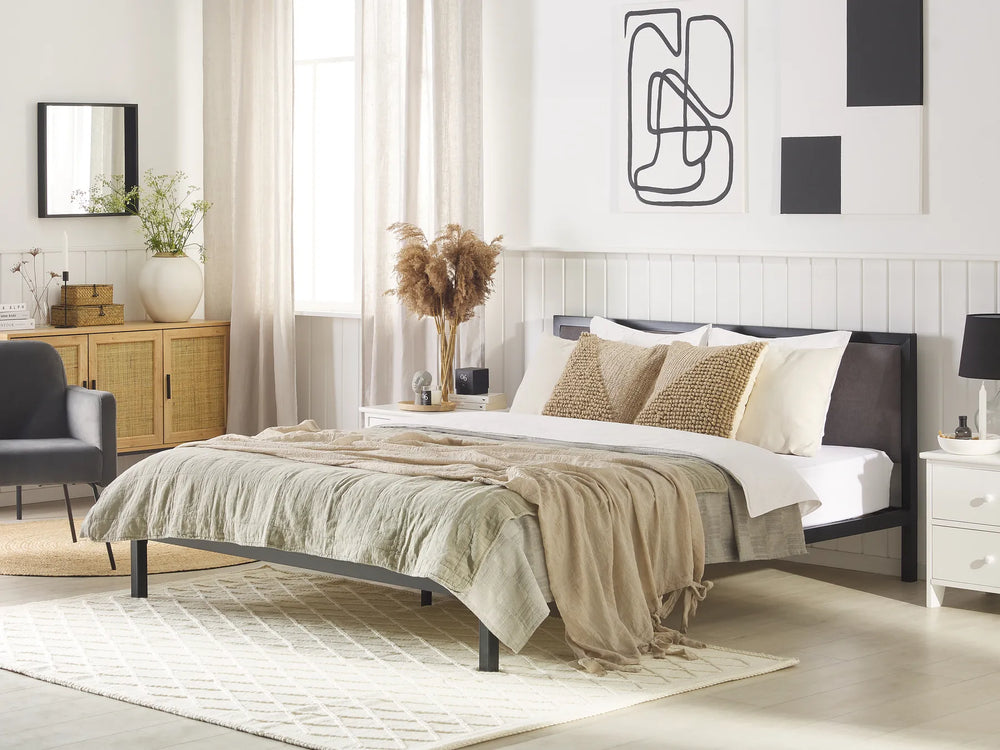 Grey metal EU super king bed