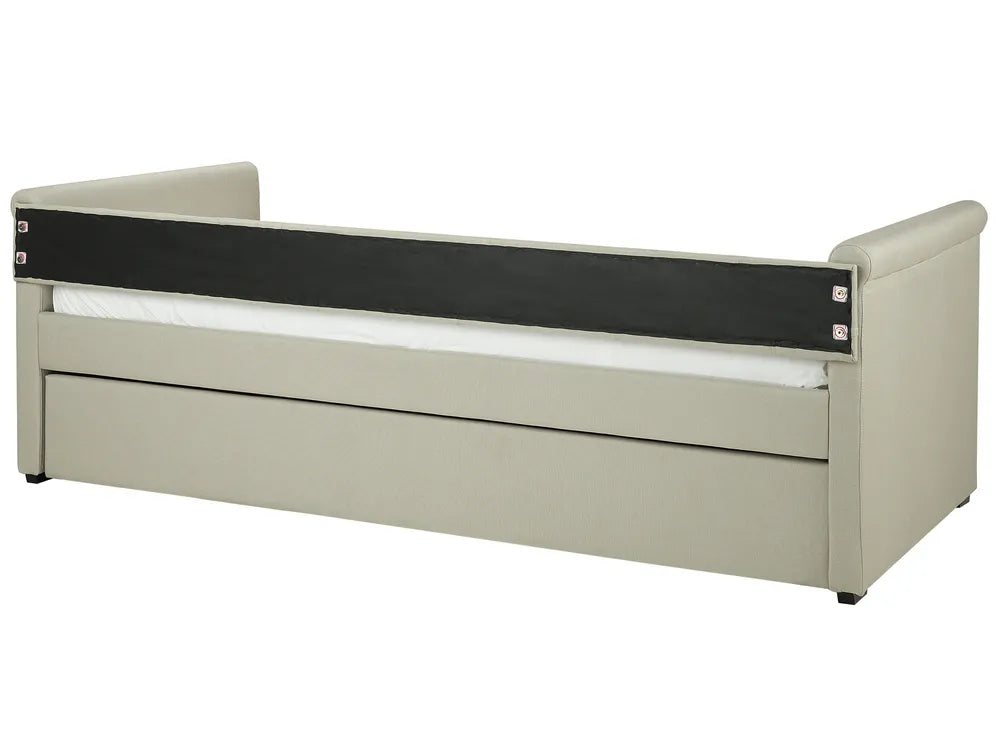 Trundle Bed Fabric 80 x 200 cm (EU Small Single) Beige Charlesten