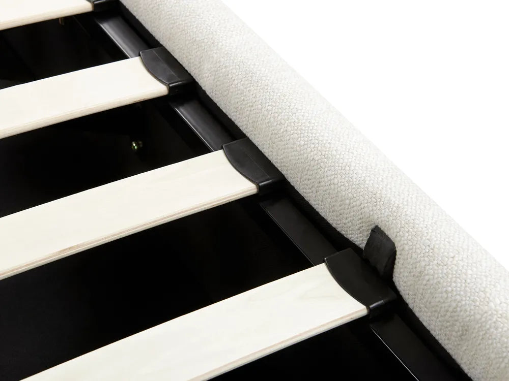 Ottoman Bed Fabric 180 x 200 cm (EU Super King) Off-White Emery