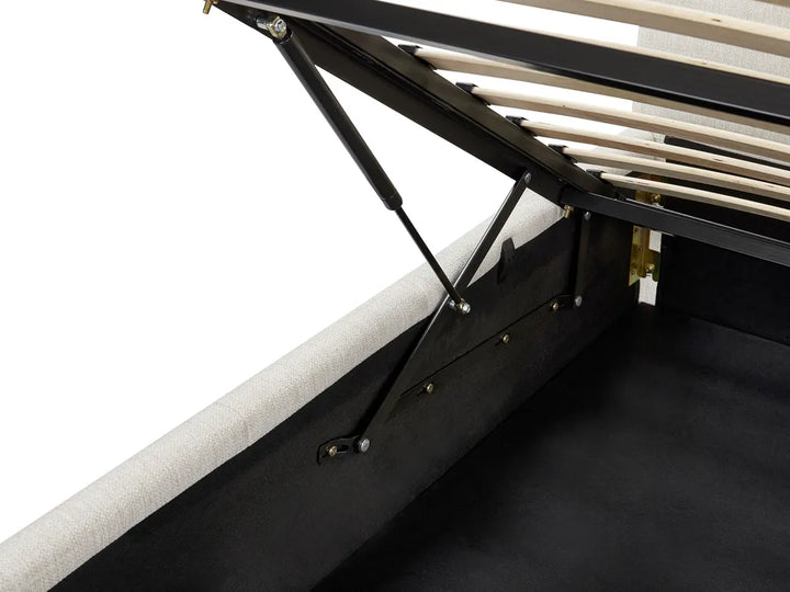 Ottoman Bed Fabric 180 x 200 cm (EU Super King) Off-White Emery