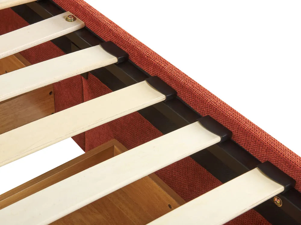 Daybed with Storage Fabric 90 x 200 cm (EU Single) Red Zayri