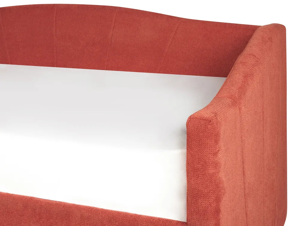 Daybed with Storage Fabric 90 x 200 cm (EU Single) Red Zayri