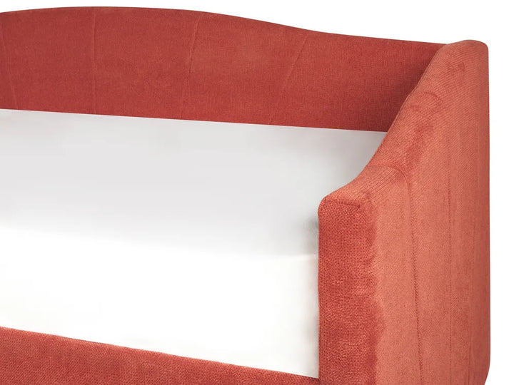 Daybed with Storage Fabric 90 x 200 cm (EU Single) Red Zayri